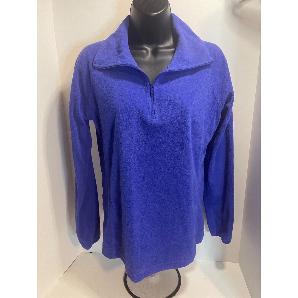 Columbia Fleece Jacket 1/4 Zip Womens Medium M Purple Pullover Sweatshirt Soft
